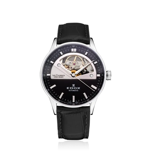 Edox Les Vauberts Open Heart Automatic herreklokke automatisk