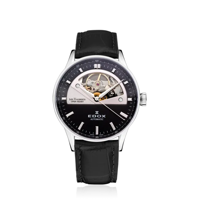 Edox Les Vauberts Open Heart Automatic herreklokke automatisk