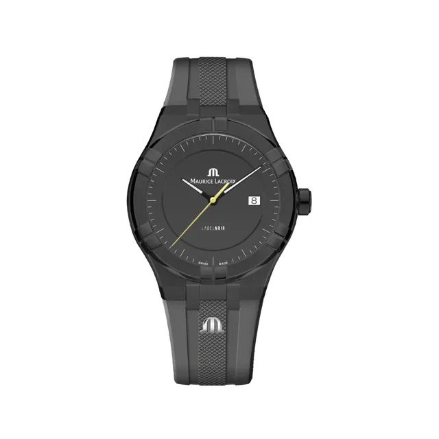 Label Noir Aikon Automatic 42mm klokke grå gummirem