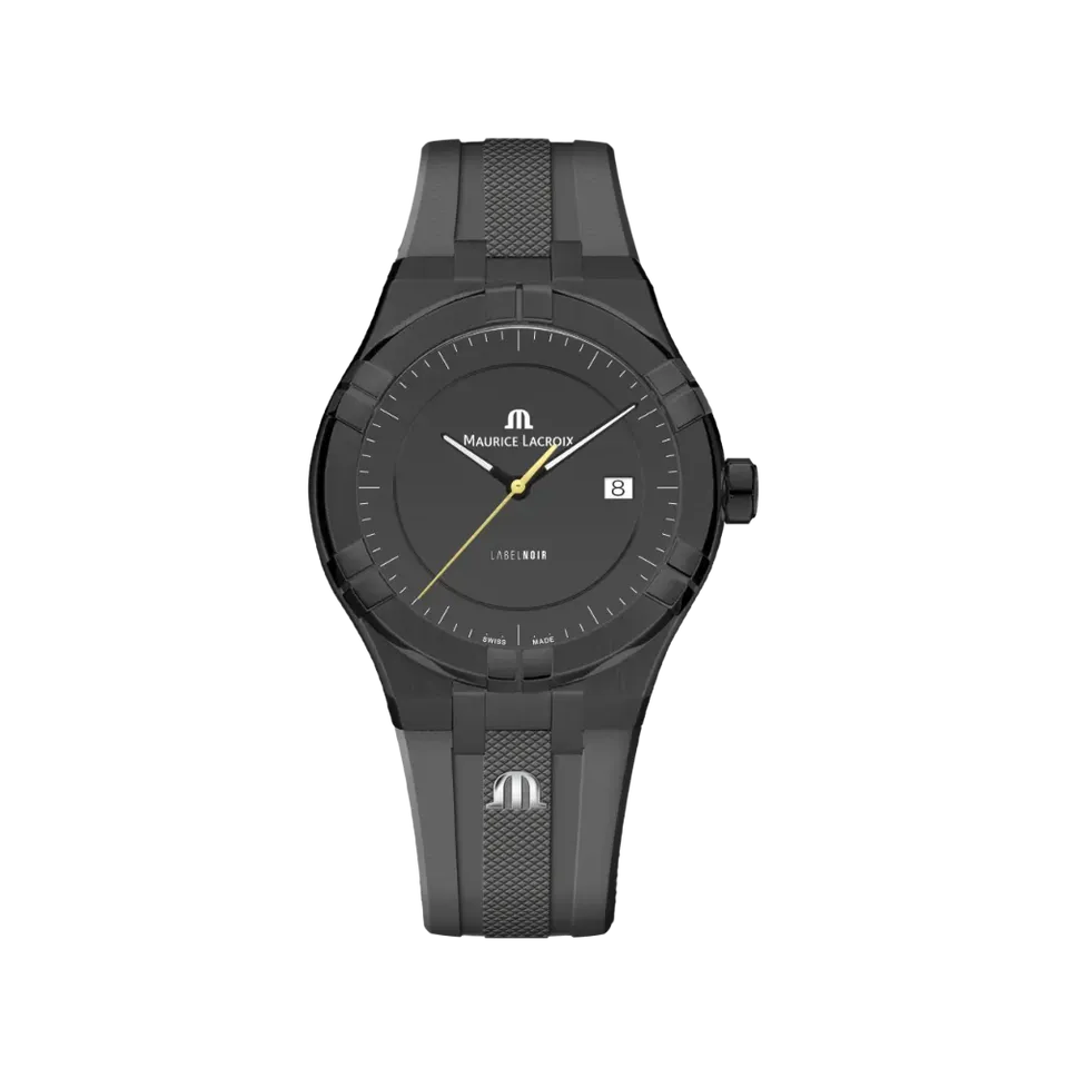 Label Noir Aikon Automatic 42mm klokke grå gummirem