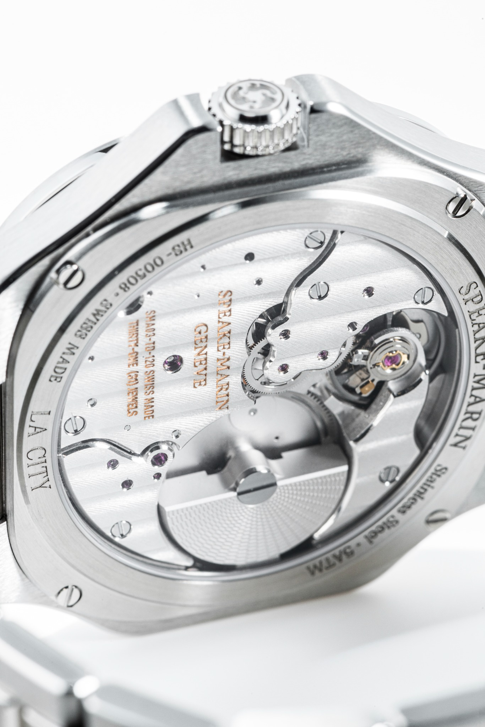 Speake-Marin Ripples Infinity Date klokke stål sølv
