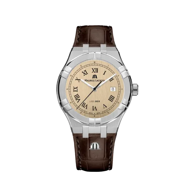 Label Noir Aikon Automatic 42MM klokke stål skinnrem brun