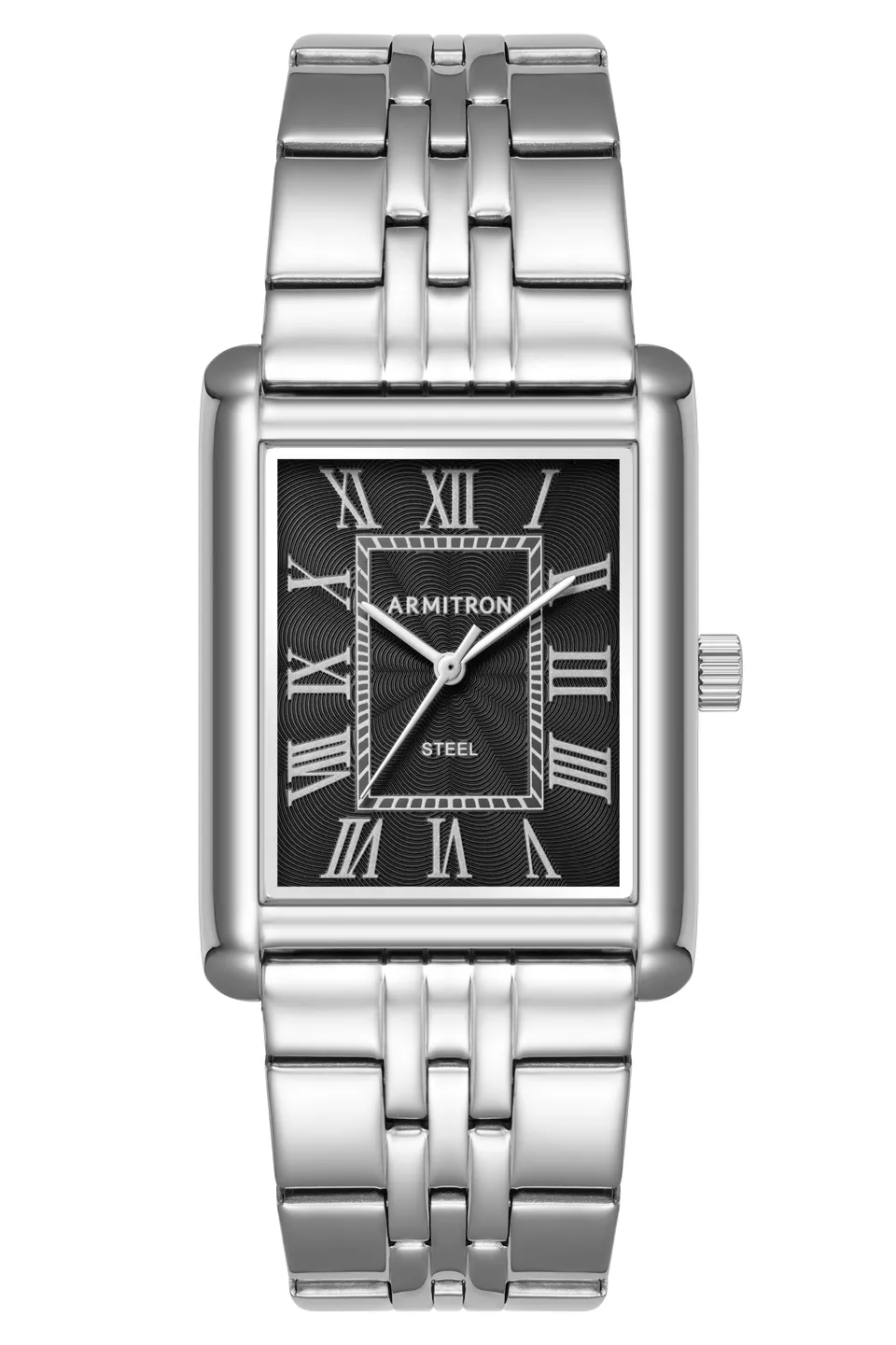 Armitron Grant herreklokke 32mm sølv/blå rektangulær