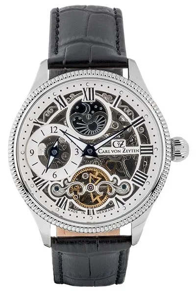 Carl von Zeyten Kirnbach CVZ0034WHS herreklokke hvit dual time